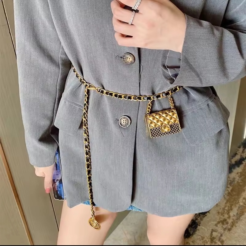 Gold Chain Bag Belt Fashion - Picture 3 of 11